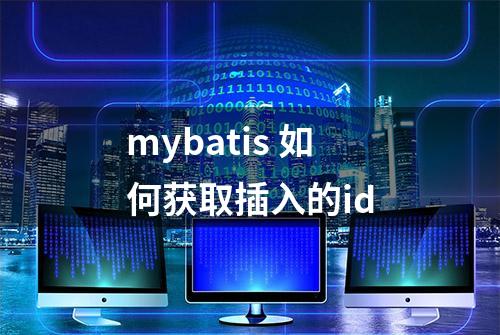 mybatis 如何获取插入的id