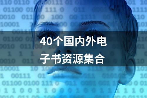 40个国内外电子书资源集合