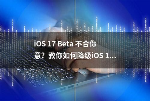 iOS 17 Beta 不合你意？教你如何降级iOS 16 的完整指南