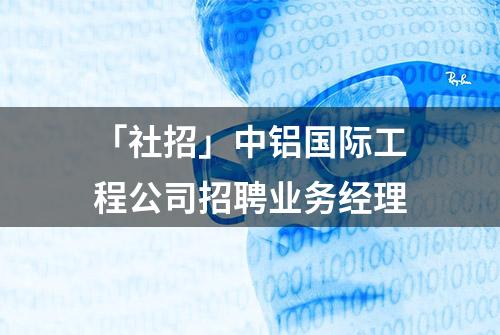 「社招」中铝国际工程公司招聘业务经理