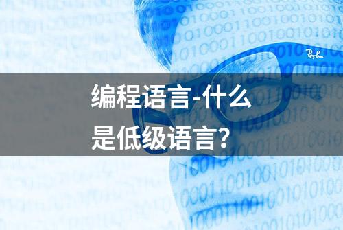 编程语言-什么是低级语言？