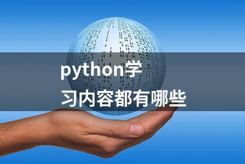 python学习内容都有哪些