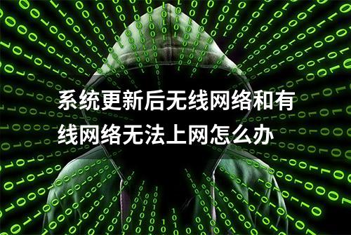 系统更新后无线网络和有线网络无法上网怎么办