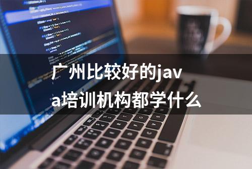 广州比较好的java培训机构都学什么