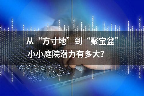 从“方寸地”到“聚宝盆” 小小庭院潜力有多大？