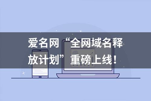 爱名网“全网域名释放计划”重磅上线！