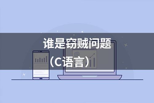 谁是窃贼问题（C语言）