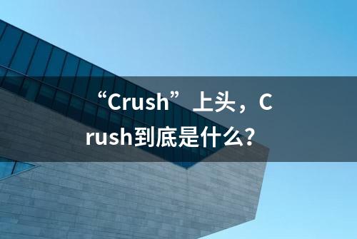 “Crush”上头，Crush到底是什么？