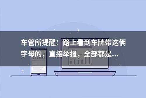 车管所提醒：路上看到车牌带这俩字母的，直接举报，全部都是假牌