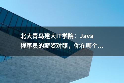 北大青鸟建大IT学院：Java程序员的薪资对照，你在哪个层级？