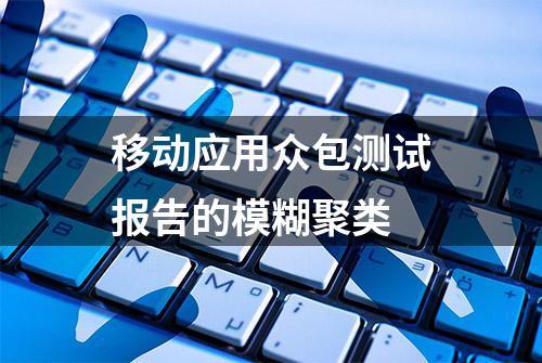 移动应用众包测试报告的模糊聚类