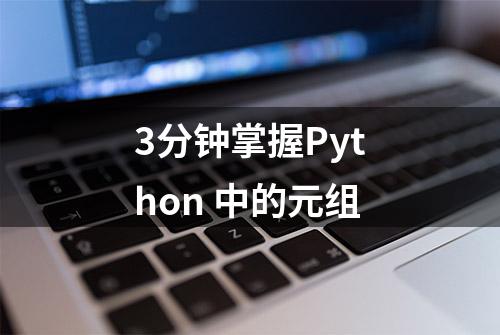 3分钟掌握Python 中的元组