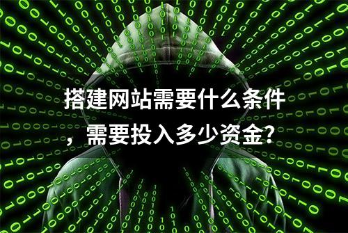 搭建网站需要什么条件，需要投入多少资金？