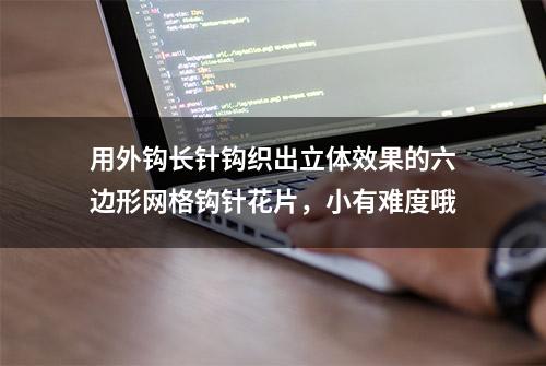 用外钩长针钩织出立体效果的六边形网格钩针花片，小有难度哦