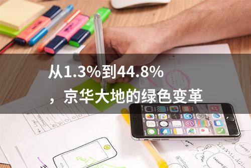 从1.3%到44.8%，京华大地的绿色变革