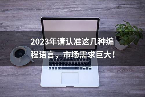 2023年请认准这几种编程语言，市场需求巨大！