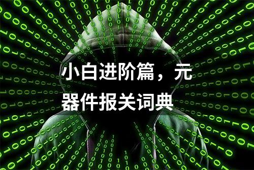 小白进阶篇，元器件报关词典