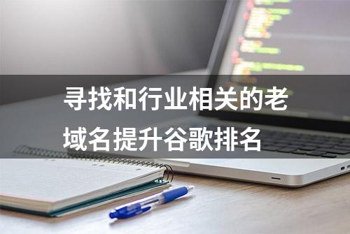 寻找和行业相关的老域名提升谷歌排名