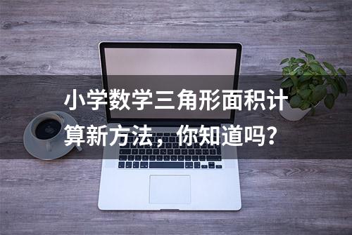 小学数学三角形面积计算新方法，你知道吗？