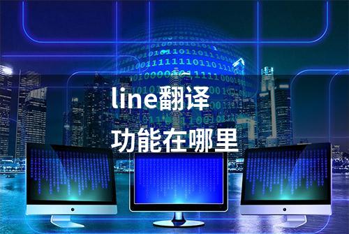 line翻译功能在哪里