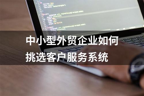 中小型外贸企业如何挑选客户服务系统