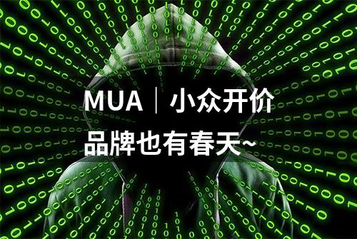 MUA｜小众开价品牌也有春天~