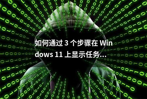 如何通过 3 个步骤在 Windows 11 上显示任务栏标签