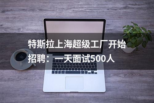 特斯拉上海超级工厂开始招聘：一天面试500人