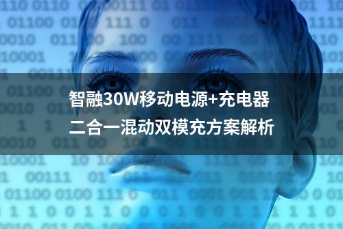 智融30W移动电源+充电器二合一混动双模充方案解析