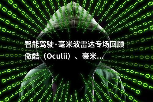 智能驾驶·毫米波雷达专场回顾｜傲酷（Oculii）、豪米波、莫之比三大视角解读毫米波雷达