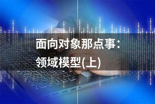 面向对象那点事：领域模型(上)