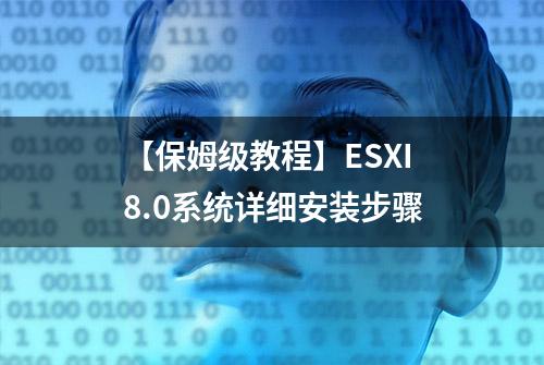 【保姆级教程】ESXI8.0系统详细安装步骤