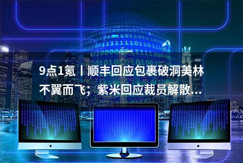 9点1氪丨顺丰回应包裹破洞美林不翼而飞；紫米回应裁员解散传闻​；布洛芬短期供需错配长期或供过于求