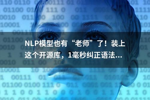 NLP模型也有“老师”了！装上这个开源库，1毫秒纠正语法错误