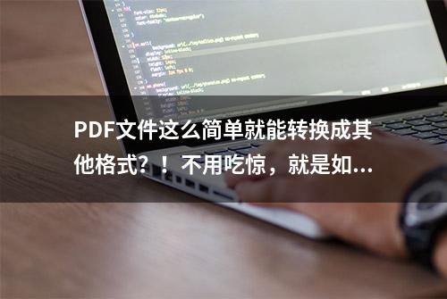 PDF文件这么简单就能转换成其他格式？！不用吃惊，就是如此强大