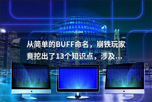 从简单的BUFF命名，崩铁玩家竟挖出了13个知识点，涉及多行业？