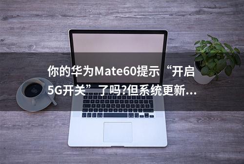 你的华为Mate60提示“开启5G开关”了吗?但系统更新后仍无5G标识