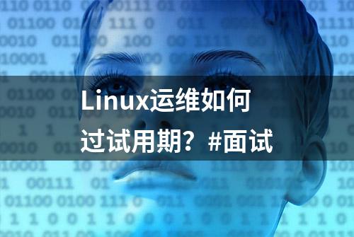 Linux运维如何过试用期？#面试