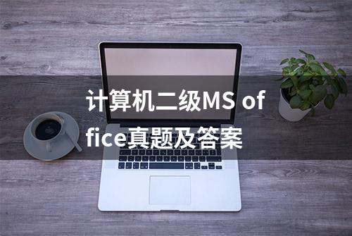 计算机二级MS office真题及答案