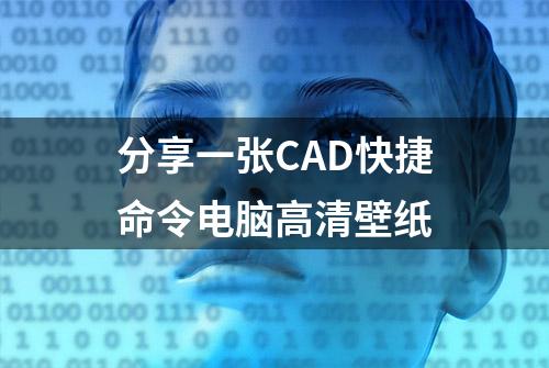 分享一张CAD快捷命令电脑高清壁纸