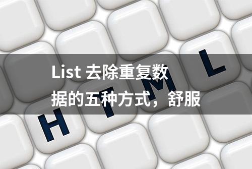 List 去除重复数据的五种方式，舒服