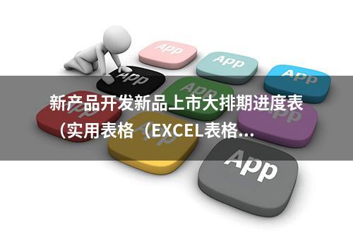 新产品开发新品上市大排期进度表（实用表格（EXCEL表格模板）