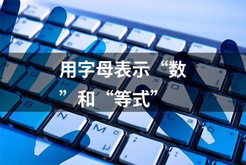 用字母表示“数”和“等式”