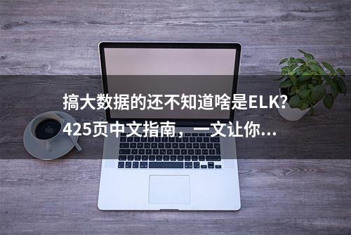 搞大数据的还不知道啥是ELK？425页中文指南，一文让你全面理解