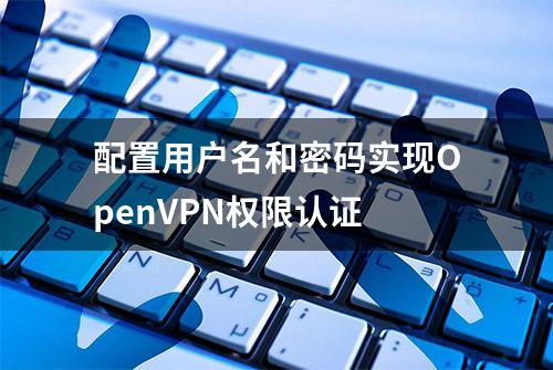 配置用户名和密码实现OpenVPN权限认证