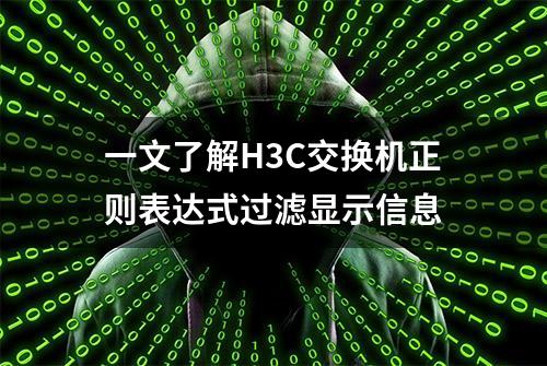 一文了解H3C交换机正则表达式过滤显示信息