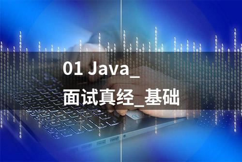 01 Java_面试真经_基础