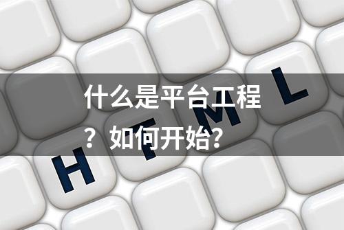 什么是平台工程？如何开始？