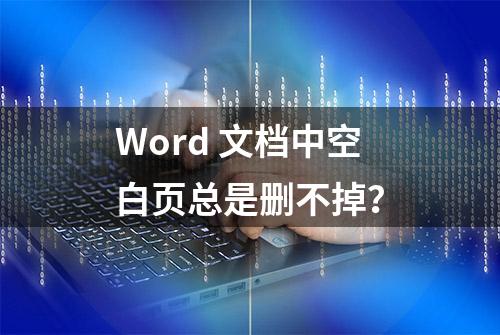 Word 文档中空白页总是删不掉？