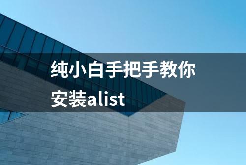 纯小白手把手教你安装alist